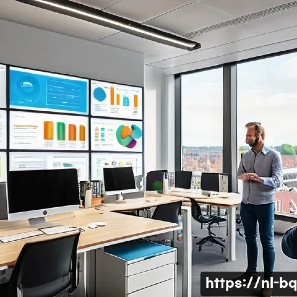고객 피드백 시스템 구축 시 주의사항 - A modern office setting in the Netherlands with a diverse team of professionals collaborating around...