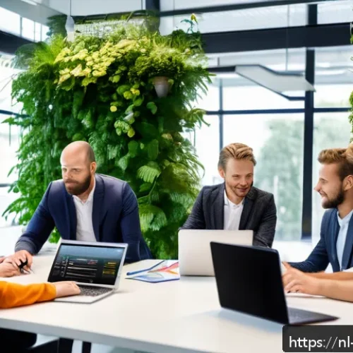 Home 30 고객 피드백을 통한 인사이트 기반 의사결정 - A modern Dutch office environment where a diverse team of professionals is collaboratively analyzing...