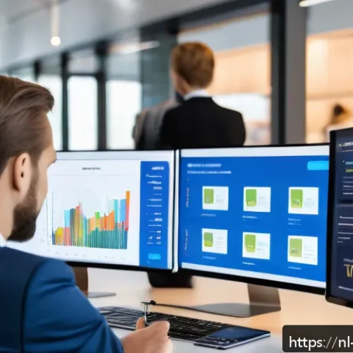 Home 17 고객 피드백 활용을 위한 비즈니스 사례 - A modern Dutch e-commerce office environment showing a diverse team of professionals actively monito...